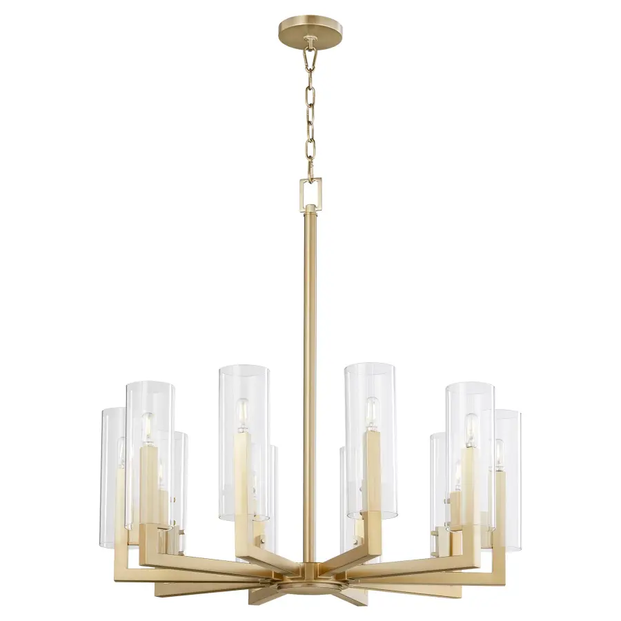 Harbin 10-Light Chandelier in Aged Brass - Image 2
