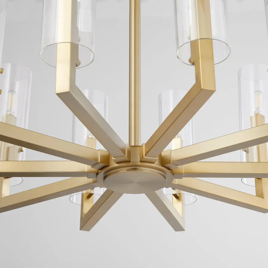 Harbin 10-Light Chandelier in Aged Brass - Image 4