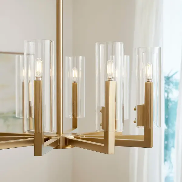 Harbin 10-Light Chandelier in Aged Brass - Image 5