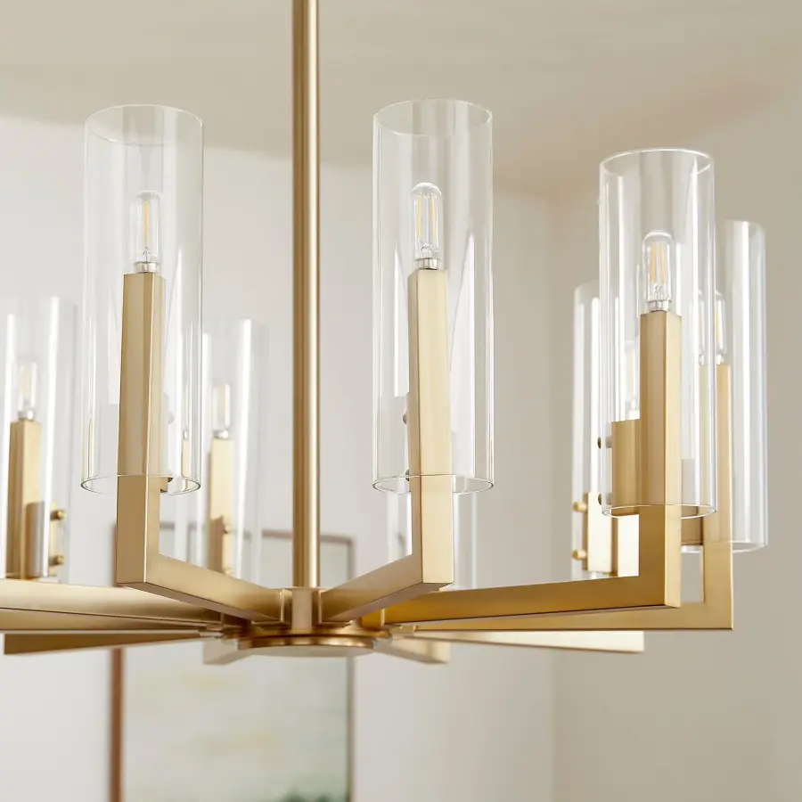 Harbin 10-Light Chandelier in Aged Brass - Image 6