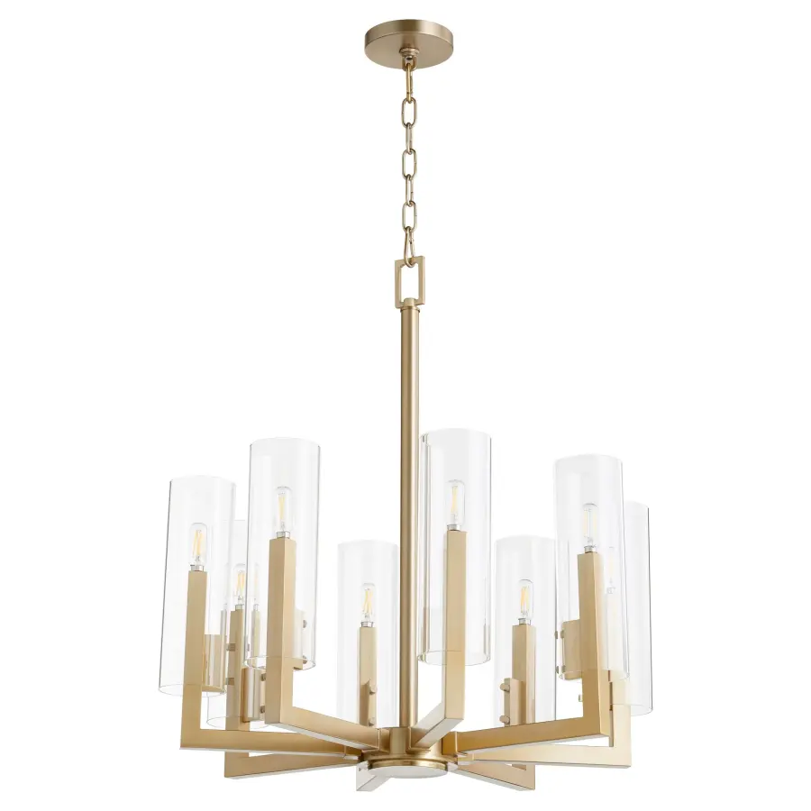 Harbin 8-Light Chandelier in Aged Brass - Image 1