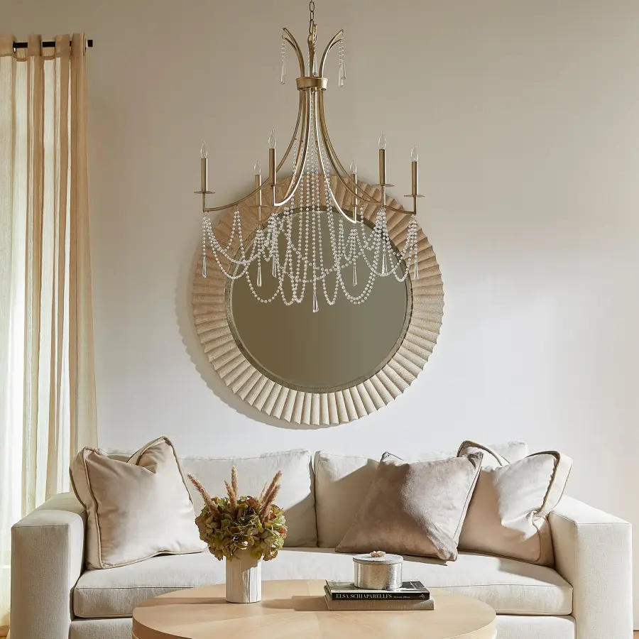 Malin 6-Light Chandelier in Antique Nickel - Image 7