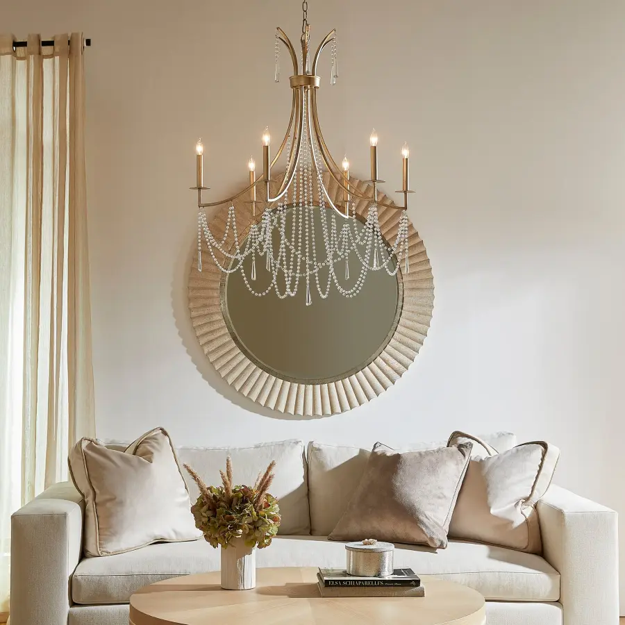 Malin 6-Light Chandelier in Antique Nickel - Image 8
