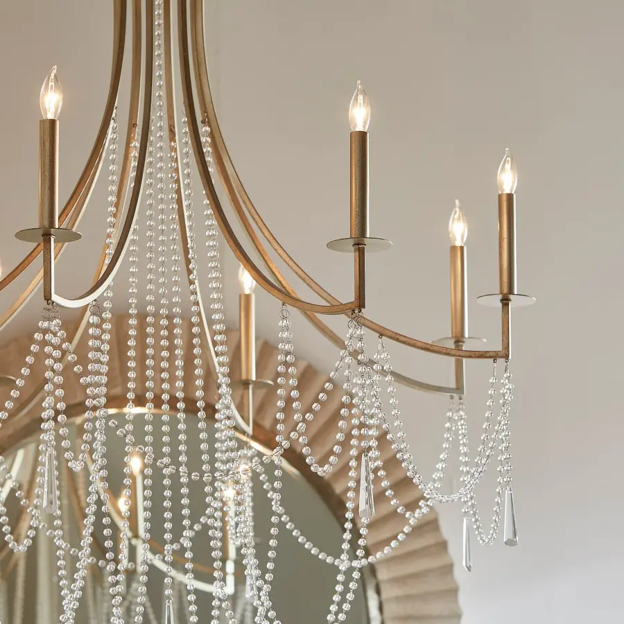 Malin 8-Light Chandelier in Antique Nickel - Image 6