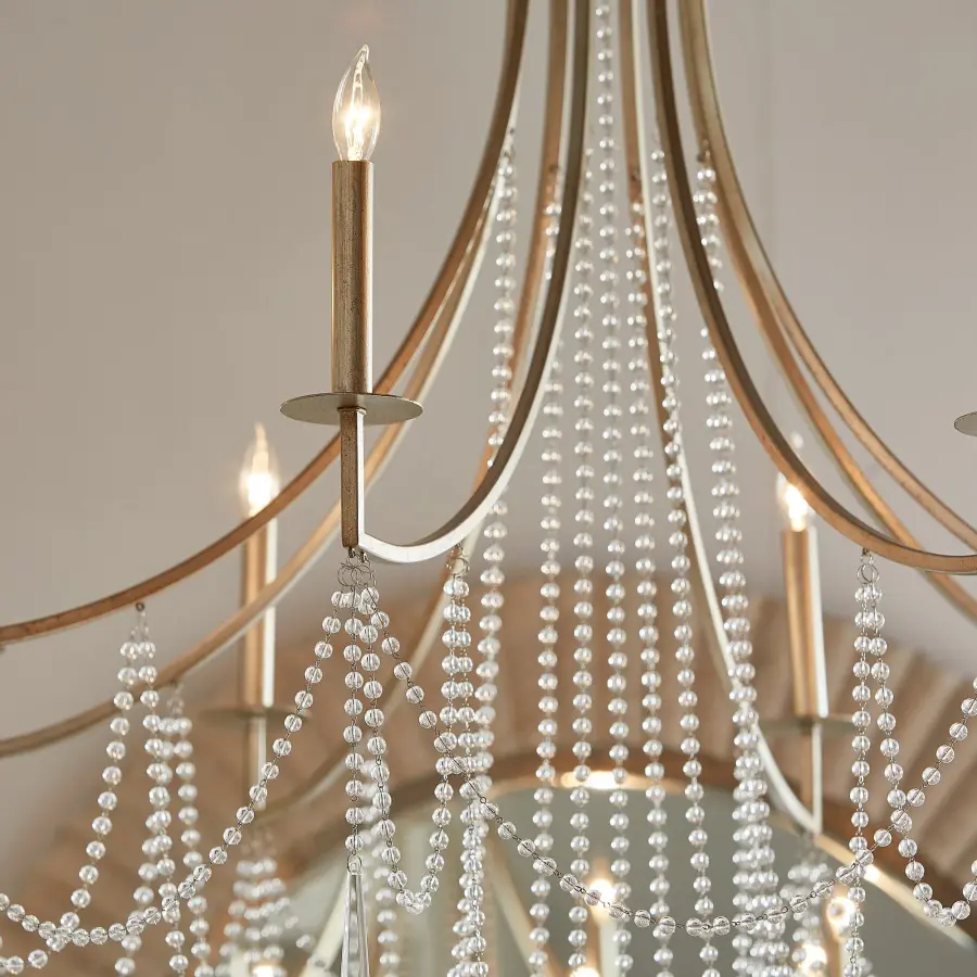 Malin 8-Light Chandelier in Antique Nickel - Image 7
