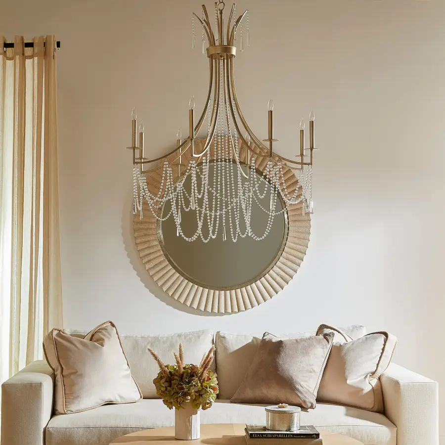 Malin 8-Light Chandelier in Antique Nickel - Image 8