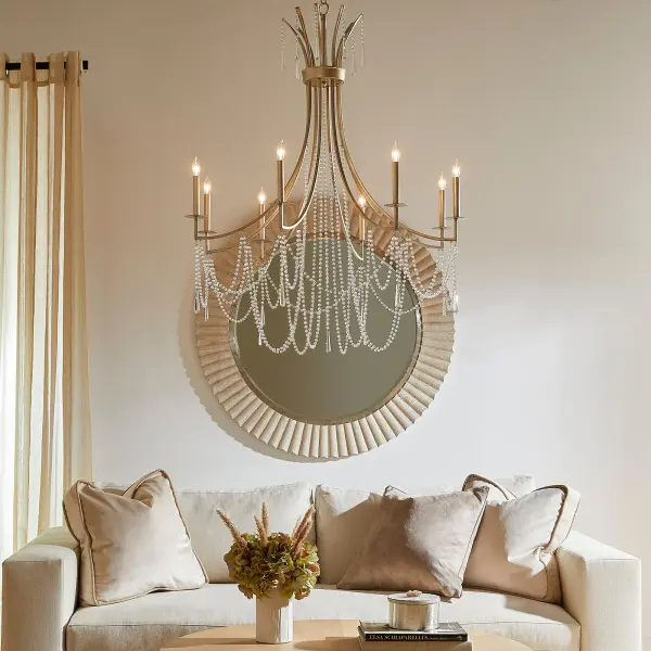 Malin 8-Light Chandelier in Antique Nickel - Image 9
