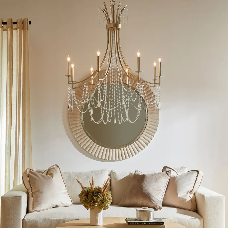 Malin 8-Light Chandelier in Antique Nickel - Image 9