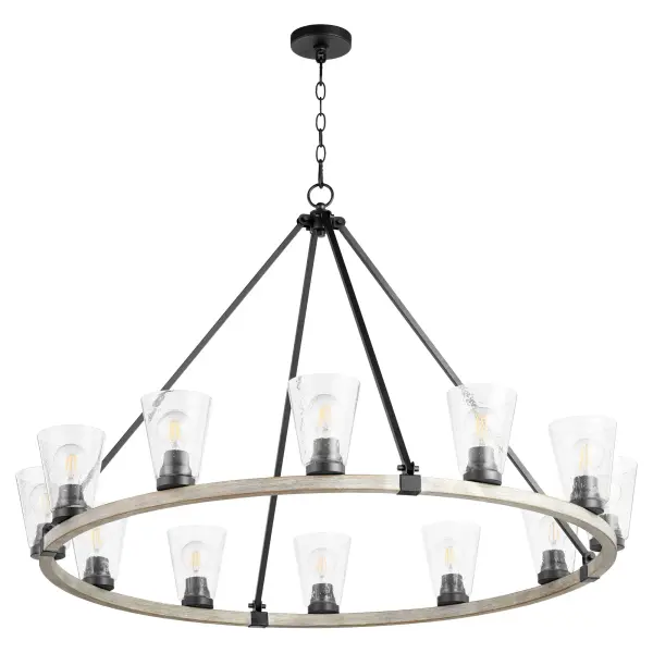 Paxton 12-Light Wagon Wheel Chandelier