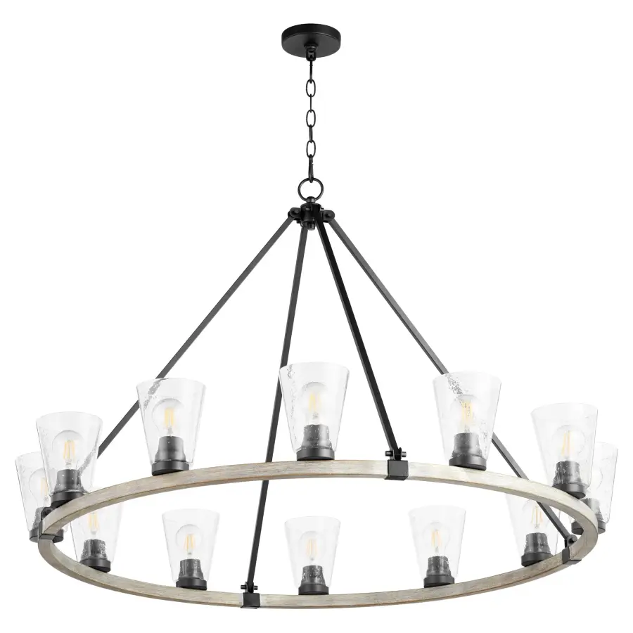 Paxton 12-Light Wagon Wheel Chandelier