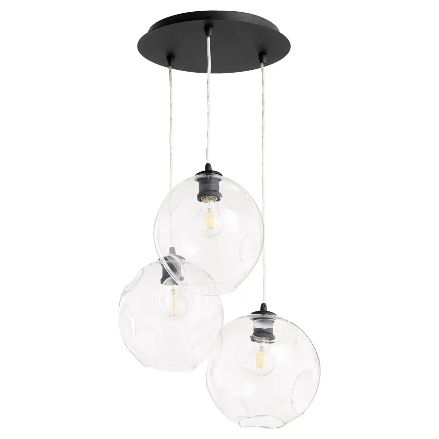 Numen 3-Light Black Pendant Cluster - Image 1