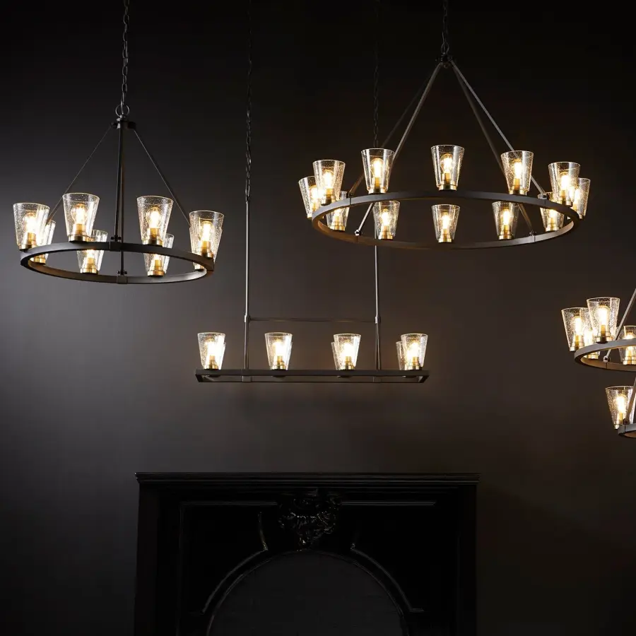 Paxton 8-Light Wagon Wheel Chandelier - Image 3