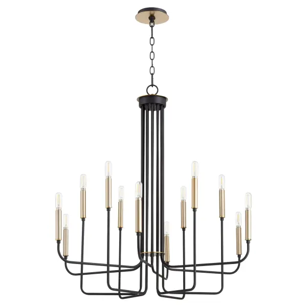 Striking Modern Chandelier with Luxe Two-Tone Finish