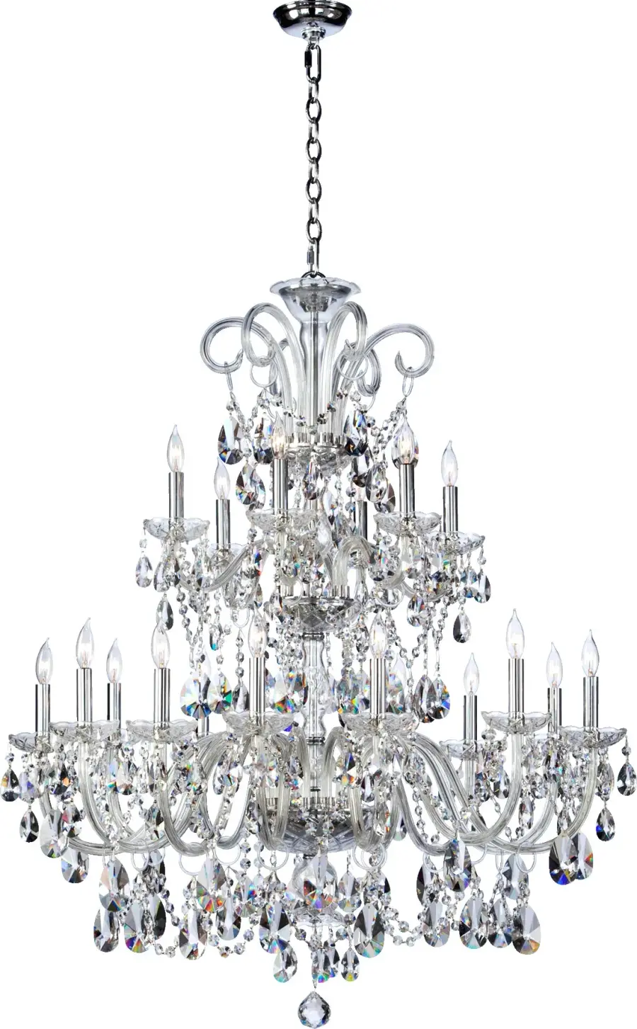 Bohemian Katerina 18-Light Chrome Crystal Chandelier