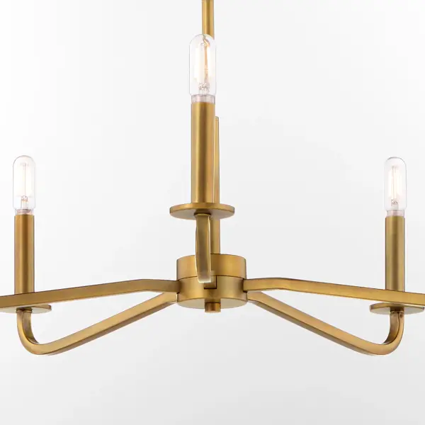 Rutherford 5-Light Chandelier in Brushed Brass - Image 3