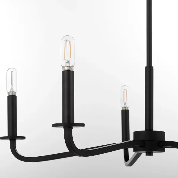 Rutherford 5-Light Chandelier in Matte Black - Image 3