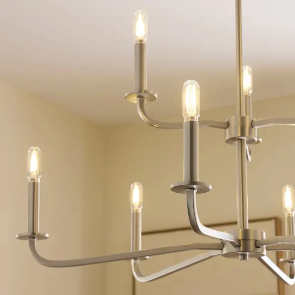 Rutherford 9-Light Chandelier in Satin Nickel - Image 6