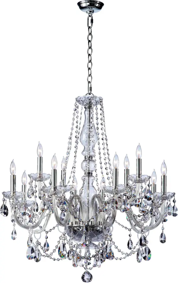 Bohemian Katerina 12-Light Chrome Crystal Chandelier