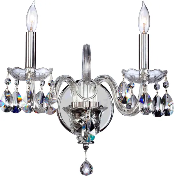 The Bohemian Katerina brings 18th-century dressed chandelier elegance to modern walls. Chrome finish with teardrop crystal accents creates dazzling prismatic effects, adding luxurious ambiance to any space.