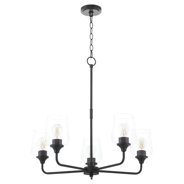 Raymond 5-Light Chandelier in Matte Black - Image 1