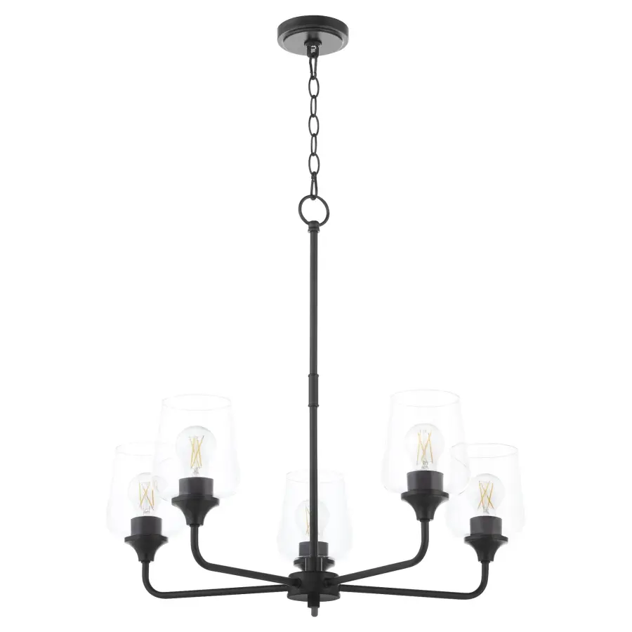 Raymond 5-Light Chandelier in Matte Black - Image 1