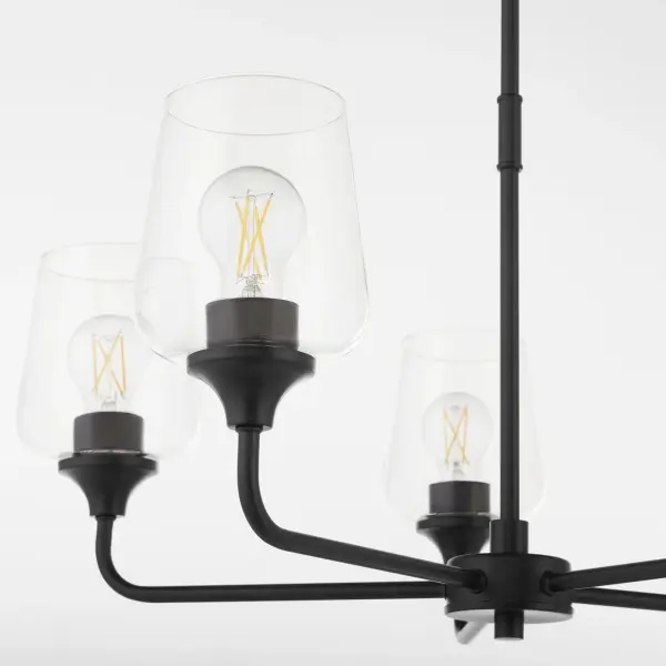 Raymond 5-Light Chandelier in Matte Black - Image 3