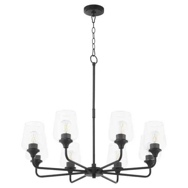 Raymond 8-Light Chandelier in Matte Black - Image 1
