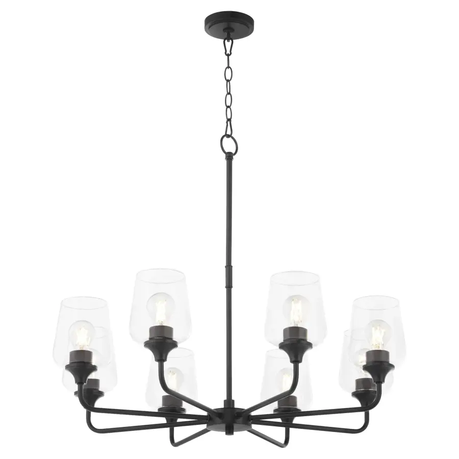 Raymond 8-Light Chandelier in Matte Black - Image 2