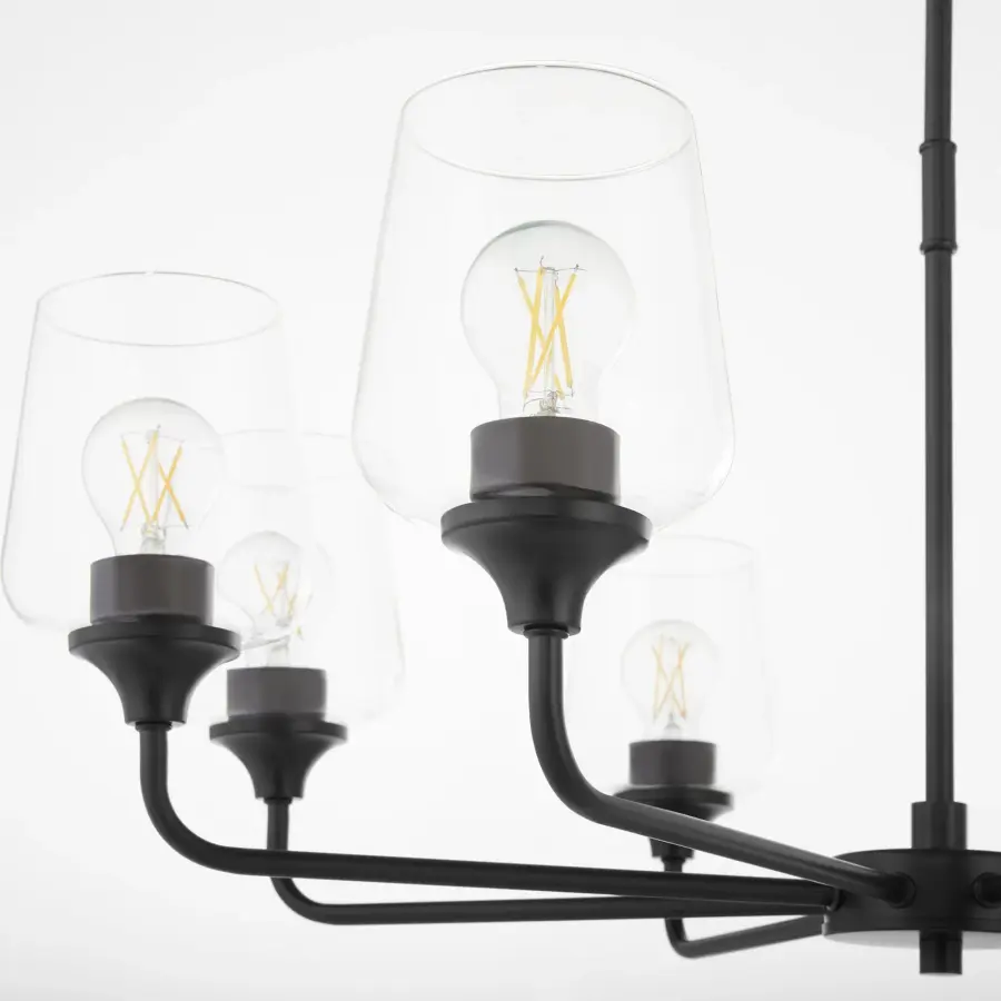 Raymond 8-Light Chandelier in Matte Black - Image 4