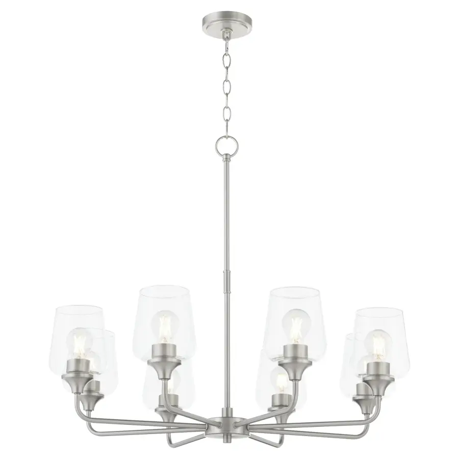 Raymond 8-Light Chandelier in Satin Nickel - Image 2