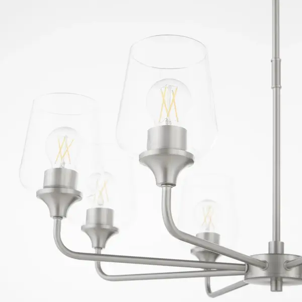 Raymond 8-Light Chandelier in Satin Nickel - Image 4