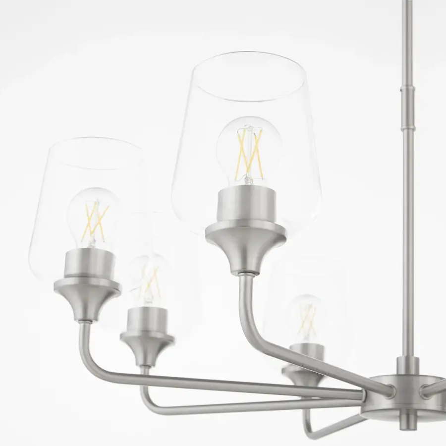 Raymond 8-Light Chandelier in Satin Nickel - Image 4