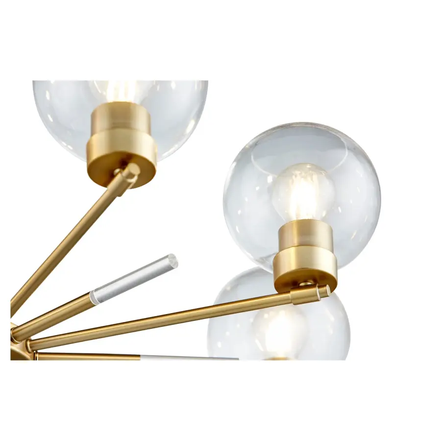 Volan 8-Light Aged Brass Chandelier - Image 2