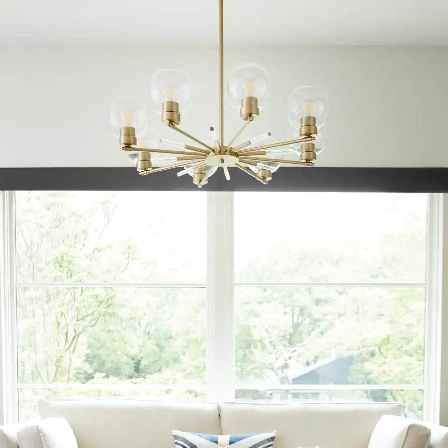 Volan 8-Light Aged Brass Chandelier - Image 3