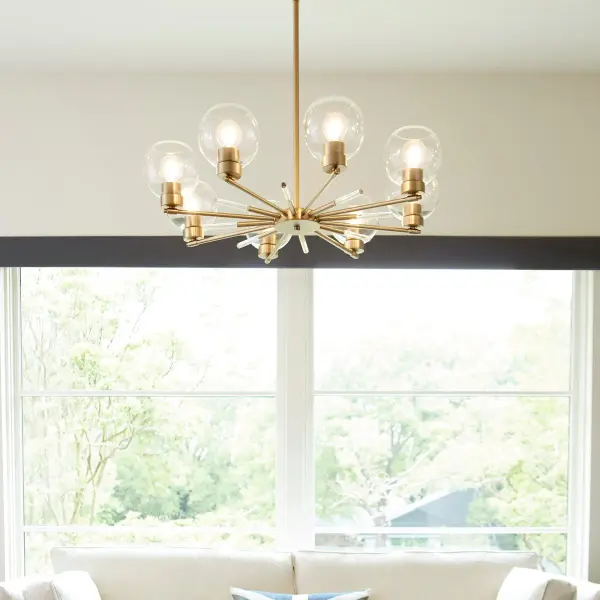 Volan 8-Light Aged Brass Chandelier - Image 4