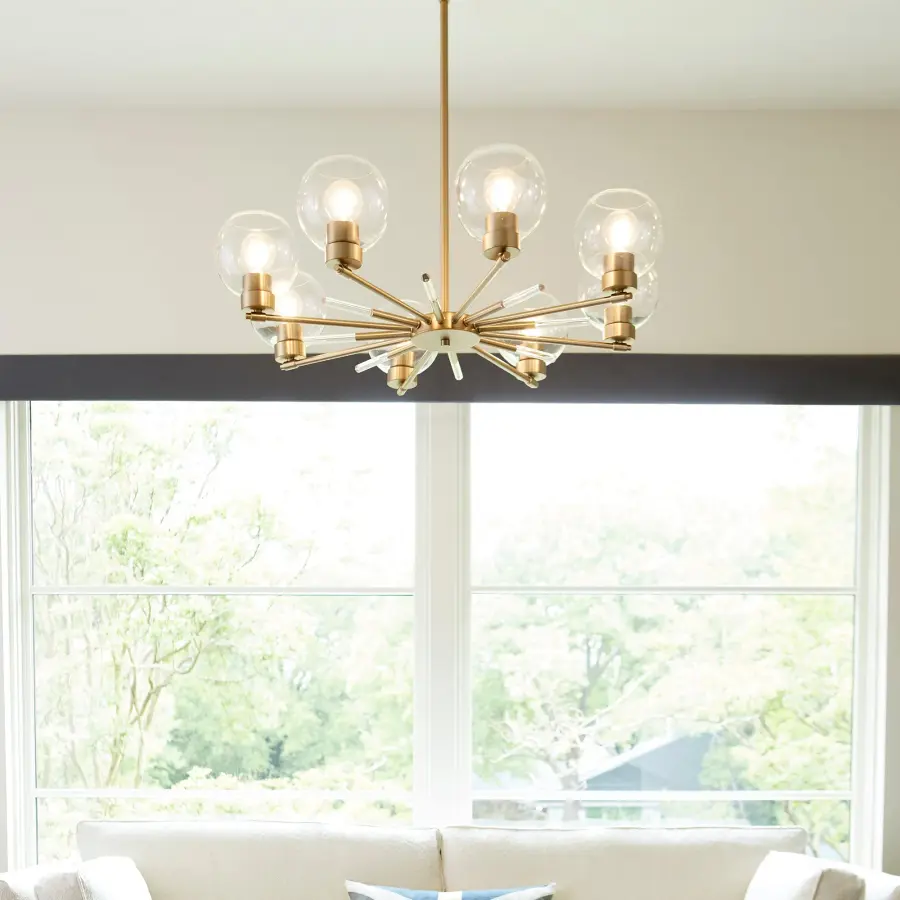 Volan 8-Light Aged Brass Chandelier - Image 4