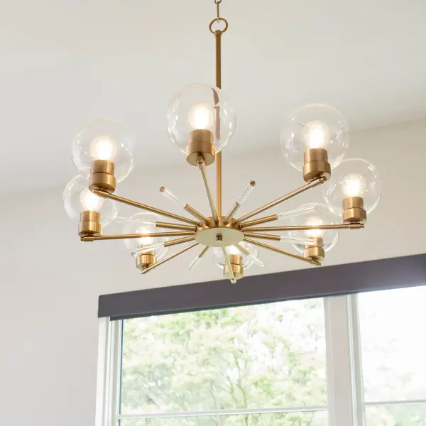 Volan 8-Light Aged Brass Chandelier - Image 5