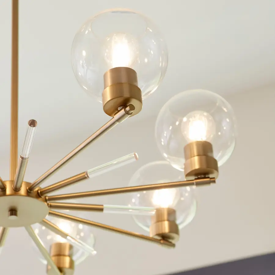 Volan 8-Light Aged Brass Chandelier - Image 6
