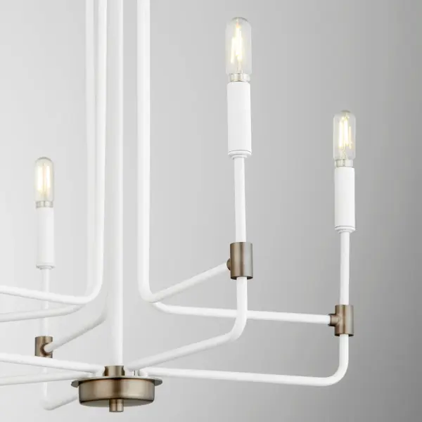 Davies 5-Light Chandelier in Studio White & Dark Brass - Image 3