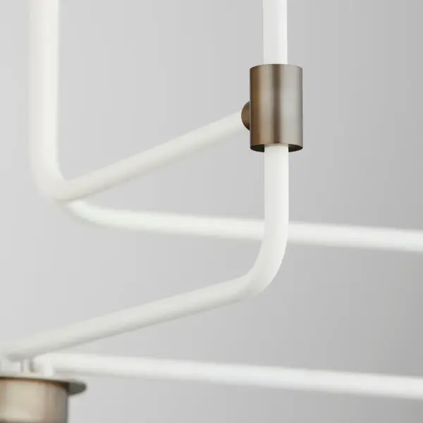 Davies 5-Light Chandelier in Studio White & Dark Brass - Image 4