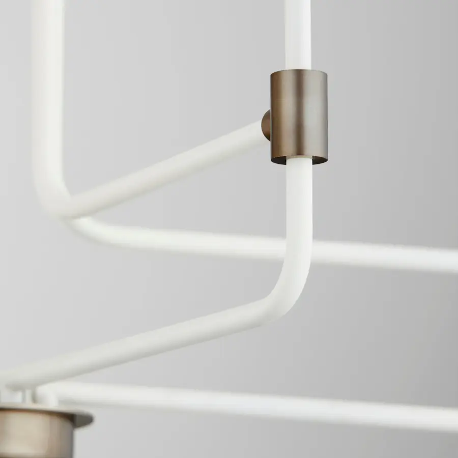 Davies 5-Light Chandelier in Studio White & Dark Brass - Image 4