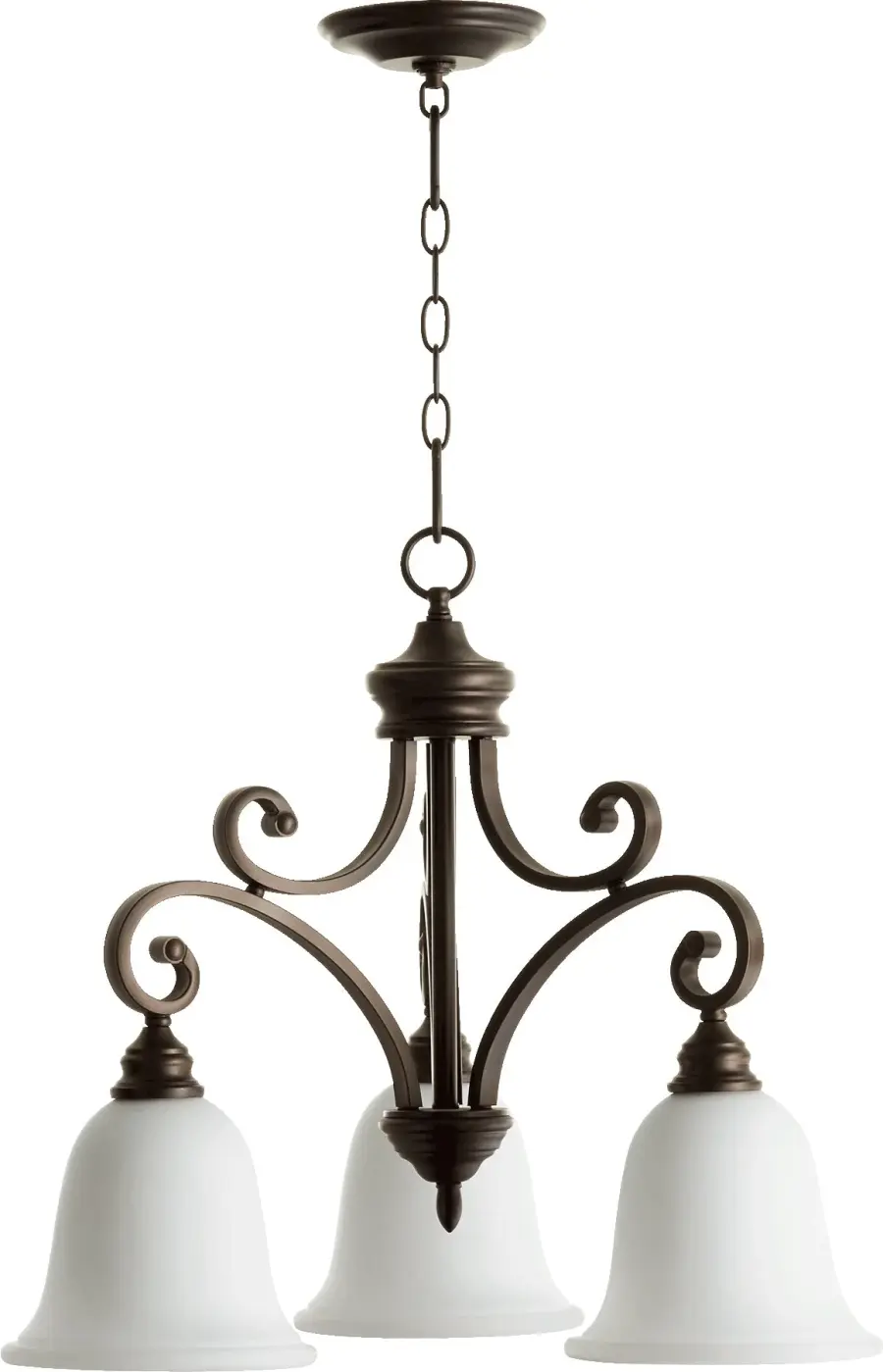 Bryant 3-Light Traditional Chandelier in Oiled Bronze