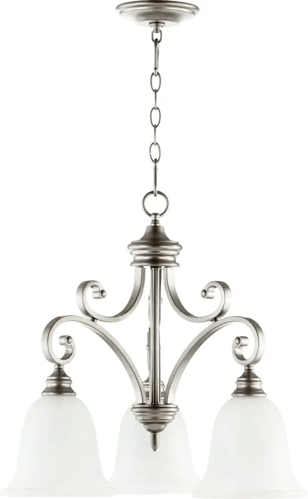 Bryant 3-Light Traditional Chandelier in Classic Nickel
