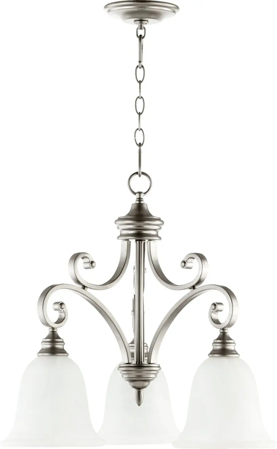 Bryant 3-Light Traditional Chandelier in Classic Nickel