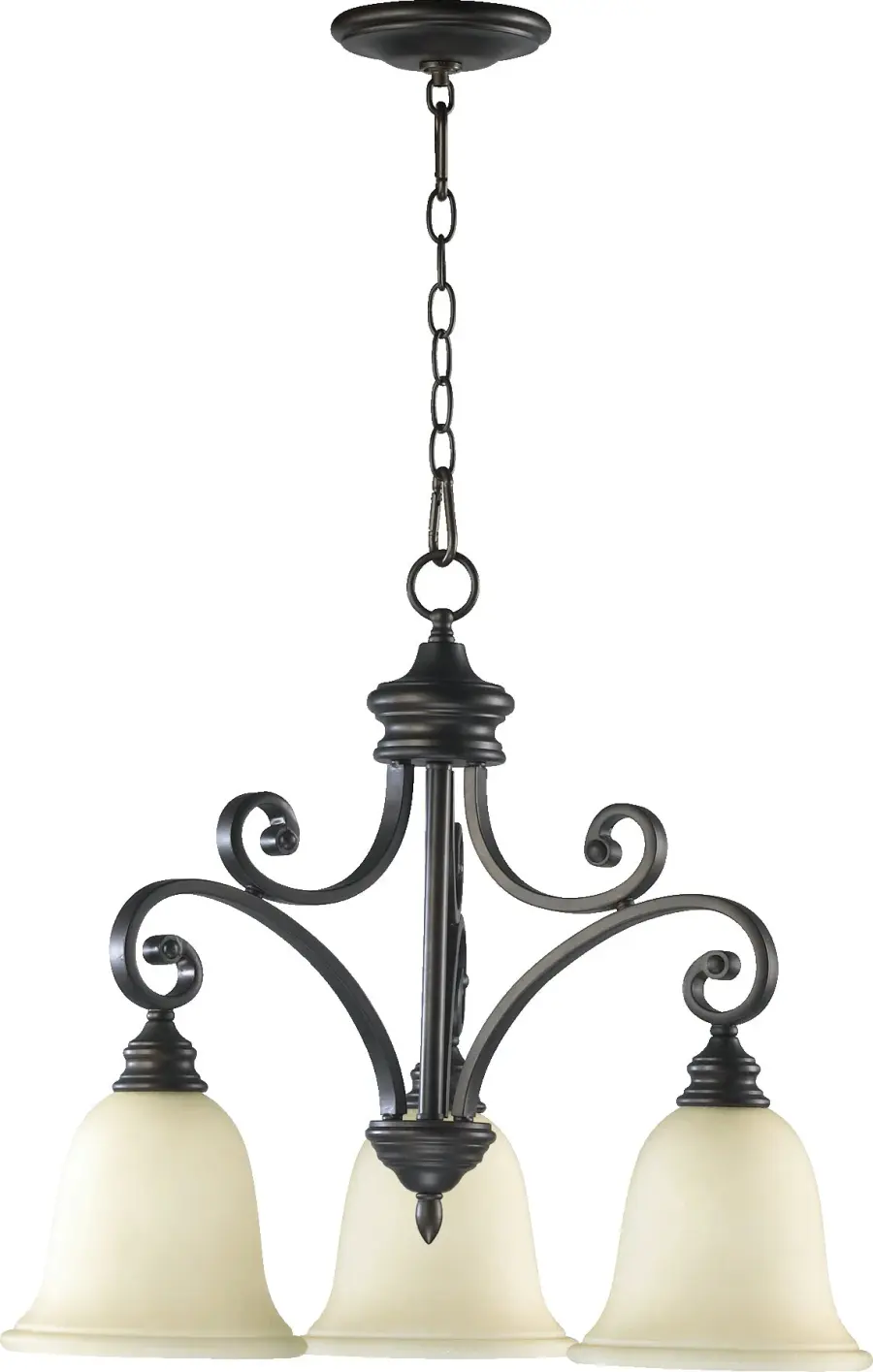 Bryant 3-Light Traditional Chandelier in Oiled Bronze