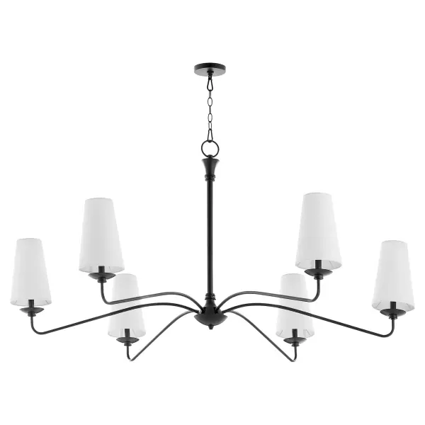 Euphora 6-Light Chandelier in Matte Black - Image 1