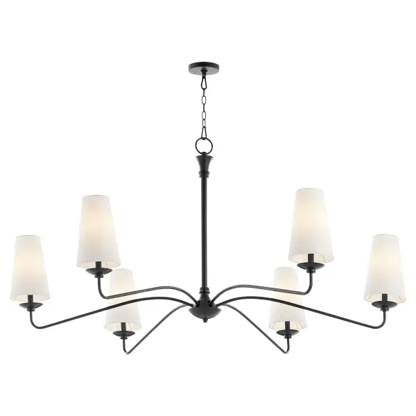 Euphora 6-Light Chandelier in Matte Black - Image 2