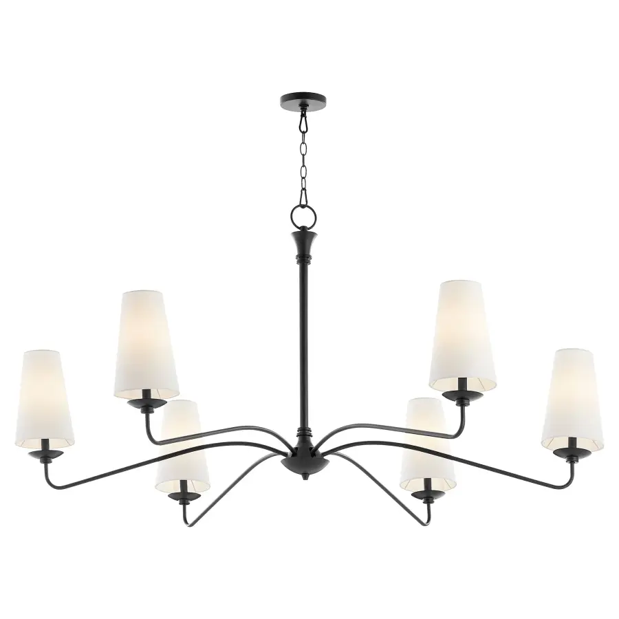 Euphora 6-Light Chandelier in Matte Black - Image 2