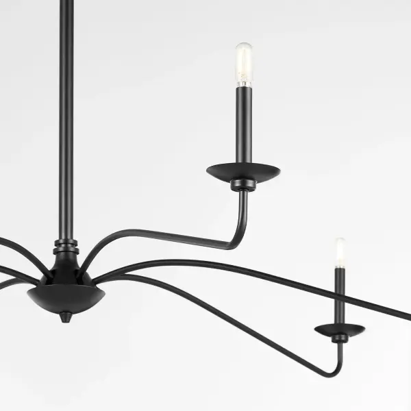 Euphora 6-Light Chandelier in Matte Black - Image 6