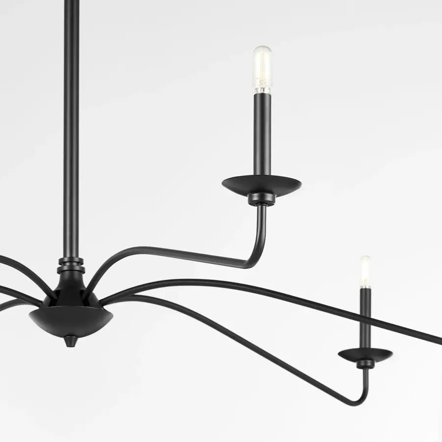 Euphora 6-Light Chandelier in Matte Black - Image 6